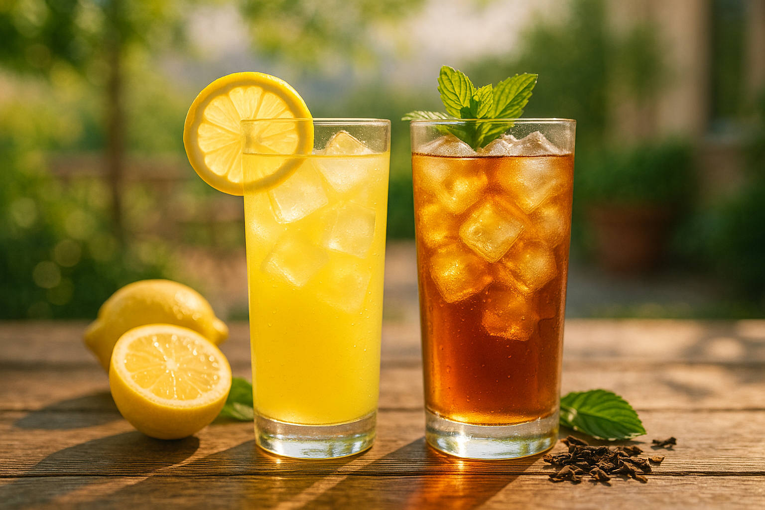lemonade and iced tea